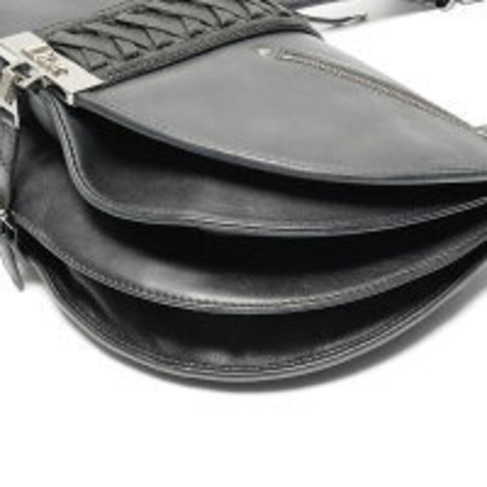 Christian Dior Admit It Corset Leather Hobo Shoulder Bag Black - Picture 7 of 13